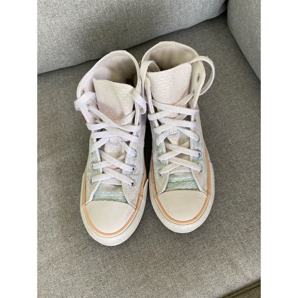 Converse Chuck Taylor All Star Mermaid Lift Platform High Top Sneakers Teens 3 - Picture 6 of 6